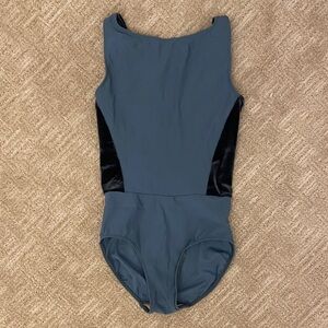Blue Eleve Velvet Leotard